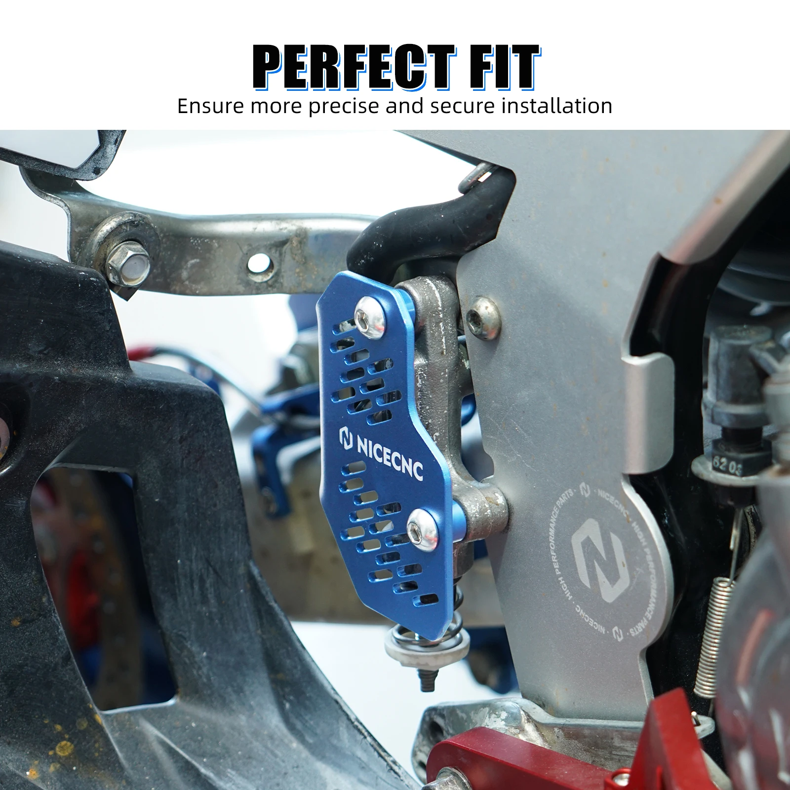 NICECNC Aluminum ATV Master Cylinder Guard For Yamaha Raptor 700 2006-2011 2013-2024 Raptor 700R 2012-2024 YFZ450R YFZ450X