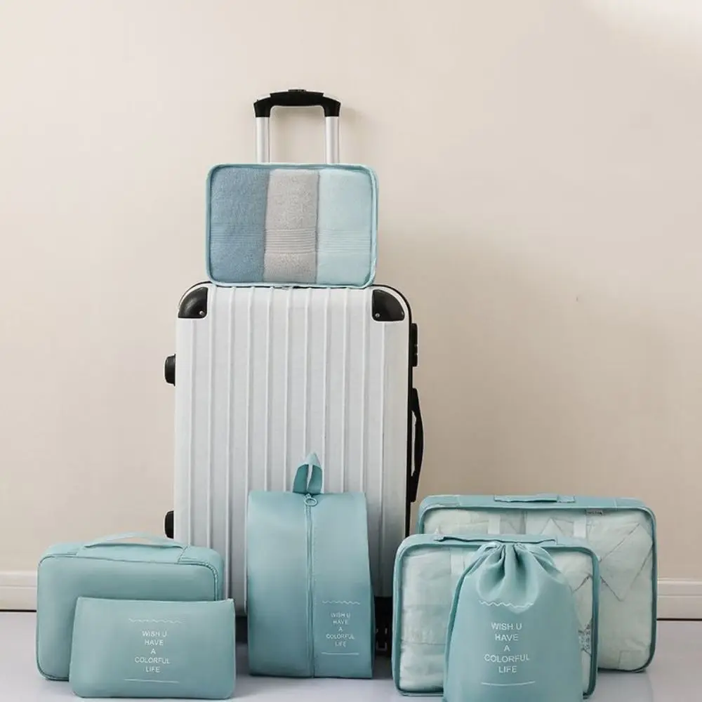 

7pcs Fashion Waterproof Travel Storage Bag Foldable Large Capacity Packing Cubes Multi-purpose Portable Suitcase Pouch Toys