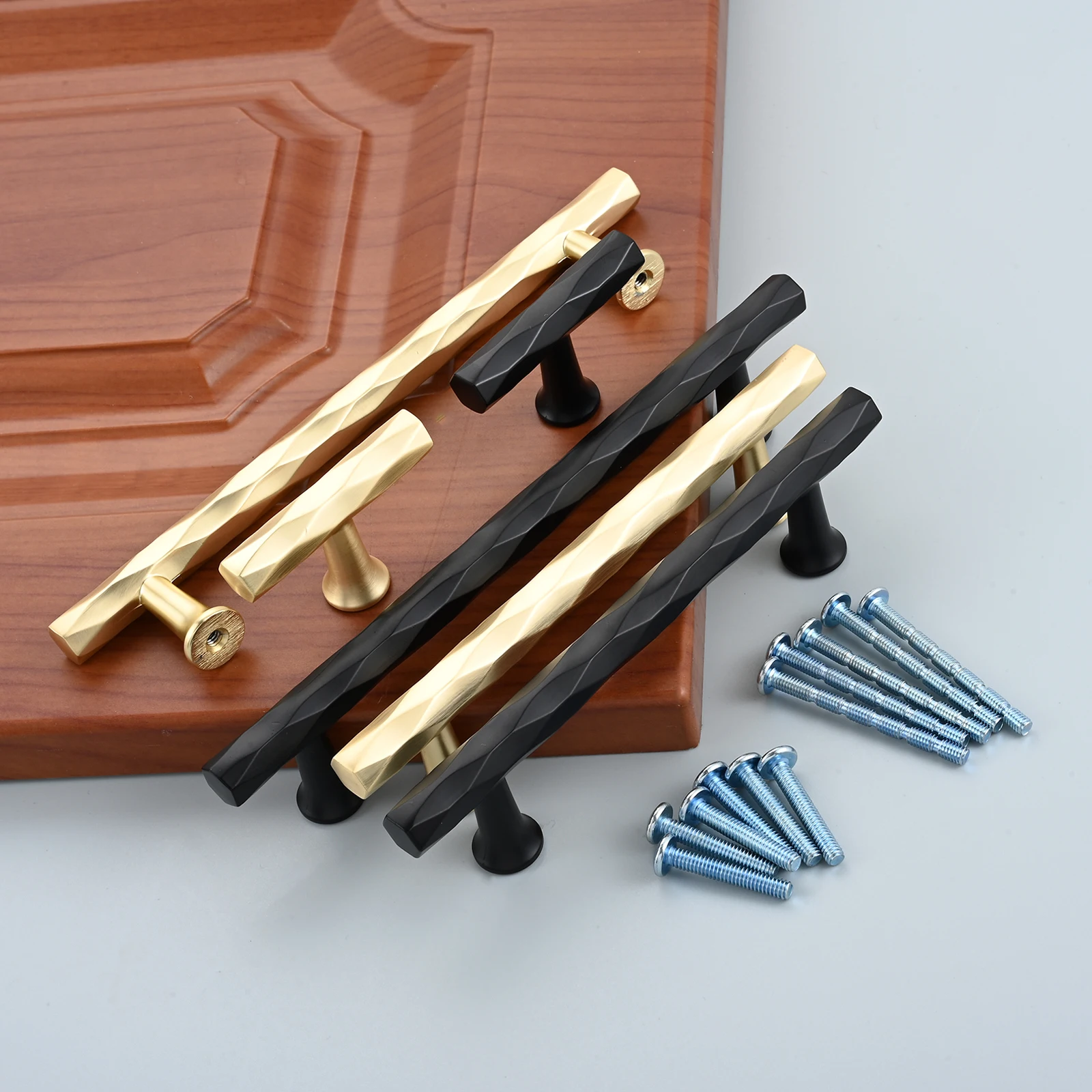 6pcs Nordic Simple Funiture Handles Decorative Kitchen Cabinet Drawer Dresser Cupboard Bathroom Knobs Hardware Zinc Alloy