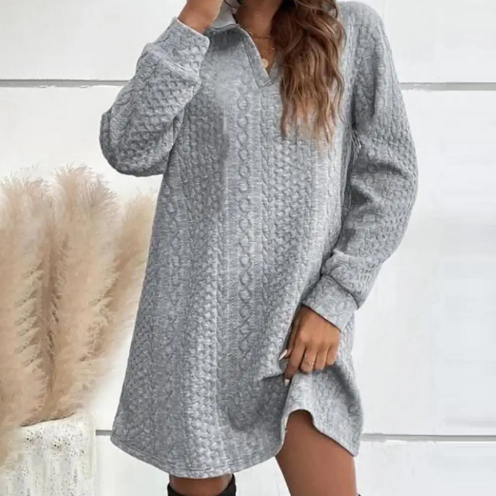 

Women Turtleneck Sweater Dress Autumn Solid Long Sleeve Casual Elegant Mini Oversized Knitted Dress Winter Clothes