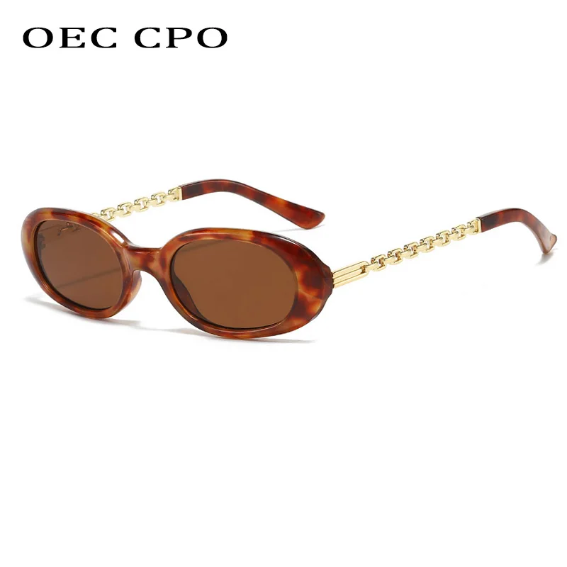 

OEC CPO Fashion Oval Sunglasses Women Luxury Brand Designer Candy Color Sun Glasses Female Punk Shades UV400 Eyewear