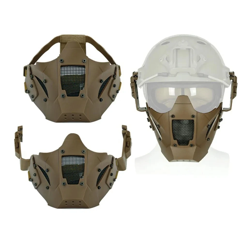 Outdoor Mask Iron Warrior Half Face Protective Mask  Mask Match Fast Helmet