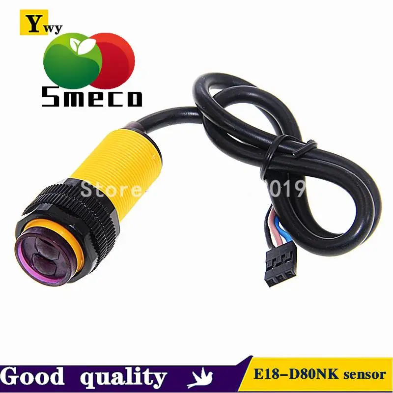 

E18-D80NK Infrared Obstacle Avoidance Photoelectric Sensor Proximity Switch 3-80cm Detection Range Adjustable With Dupont head