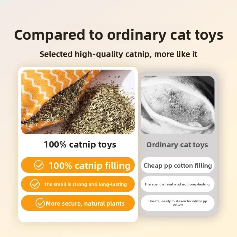 Catnip Cat Toys Fish-Shaped Toys Self-Entertainment and Entertainment Devices Cat Teasers Kitten Teeth-Cleansing Pet Supplies