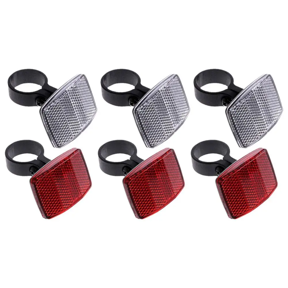 AliExpress NONE 1 pair Bicycles Handlebar Reflector Plastic Safety Bike Rear Reflector Safety Warning Light Bike Accessories Easy to Install