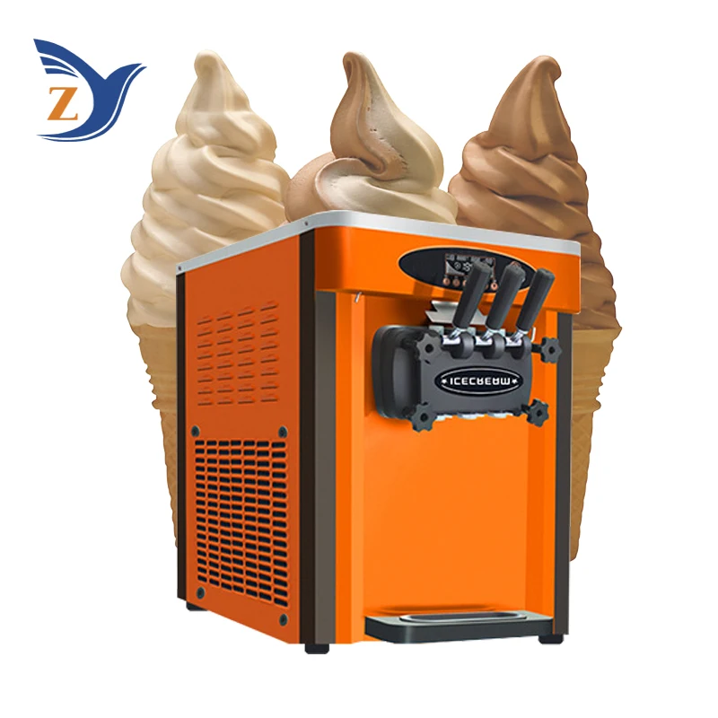 

Ice Cream Making Machine ZY-25C Stainless Steel 2000W Desktop Type Small Automatic Home Commercial Double Storage Cylinder