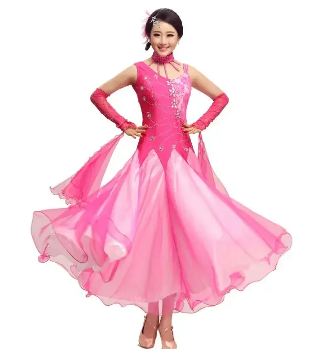 

Tango Woman Modern Dance Ballroom Dresses Stage Shiny Waltz Standard