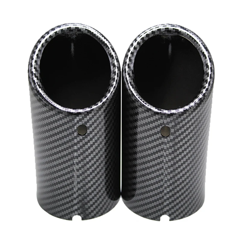 2Pcs 70mm Car Exhaust Muffler Tip Cover For BMW F30 2013-2018 E92 E90 3 Series GT 325i 328i Stainless Steel Accessories