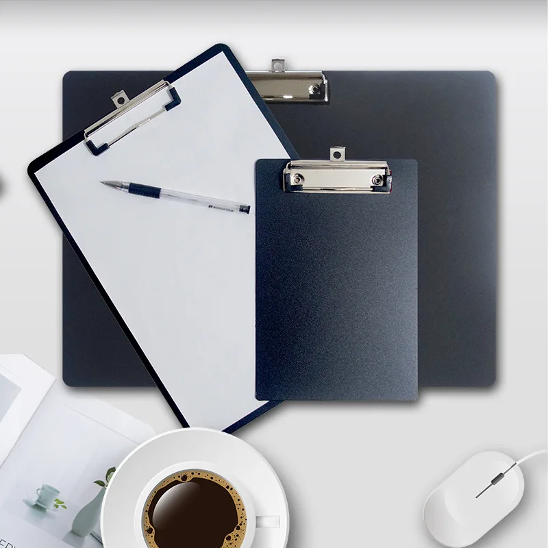 

A4 Black Clipboard A5 Document Holder and Menu Board Clip Board for Office and School Use Durable Writing Clip Board
