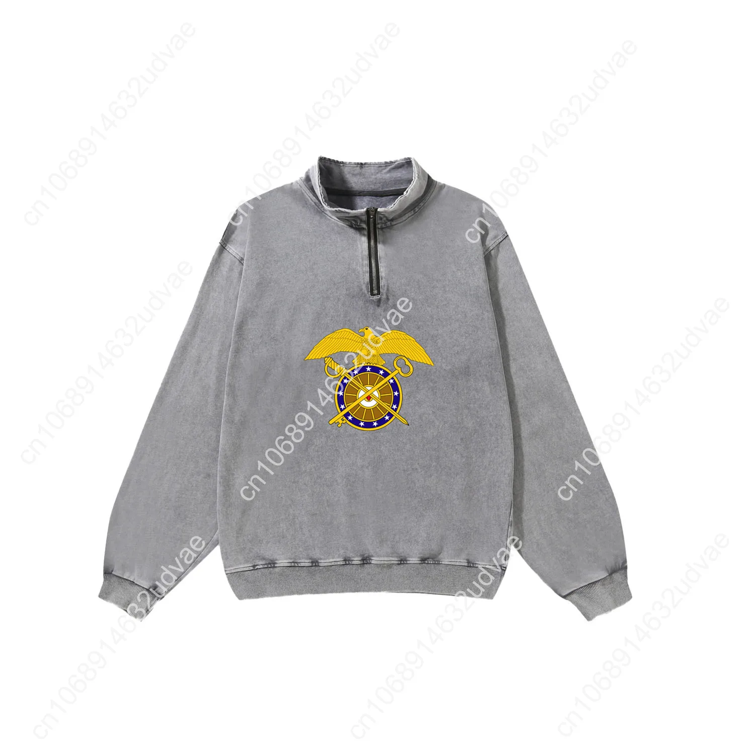 US Army Branch Quartermaster Corps Retro Sweatshirt Man Woman Teenager Vintage Pullover Half Custom Made Tops Sleeved Tshirt