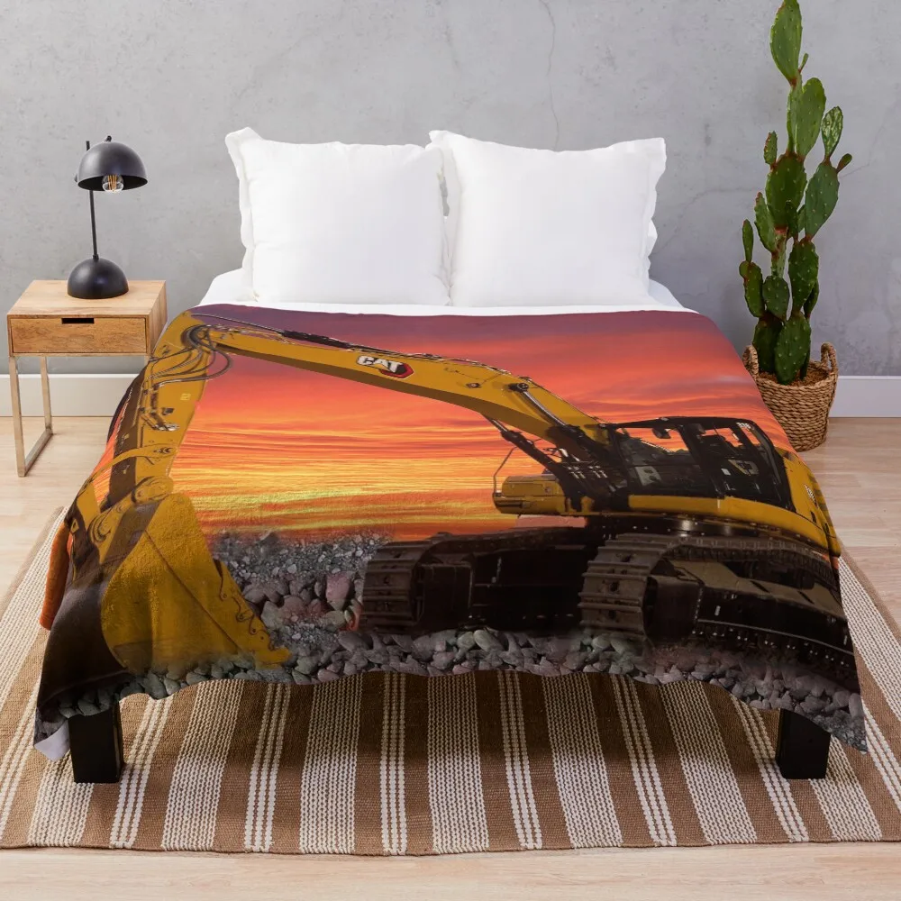 

Cat Escavator Throw Blanket