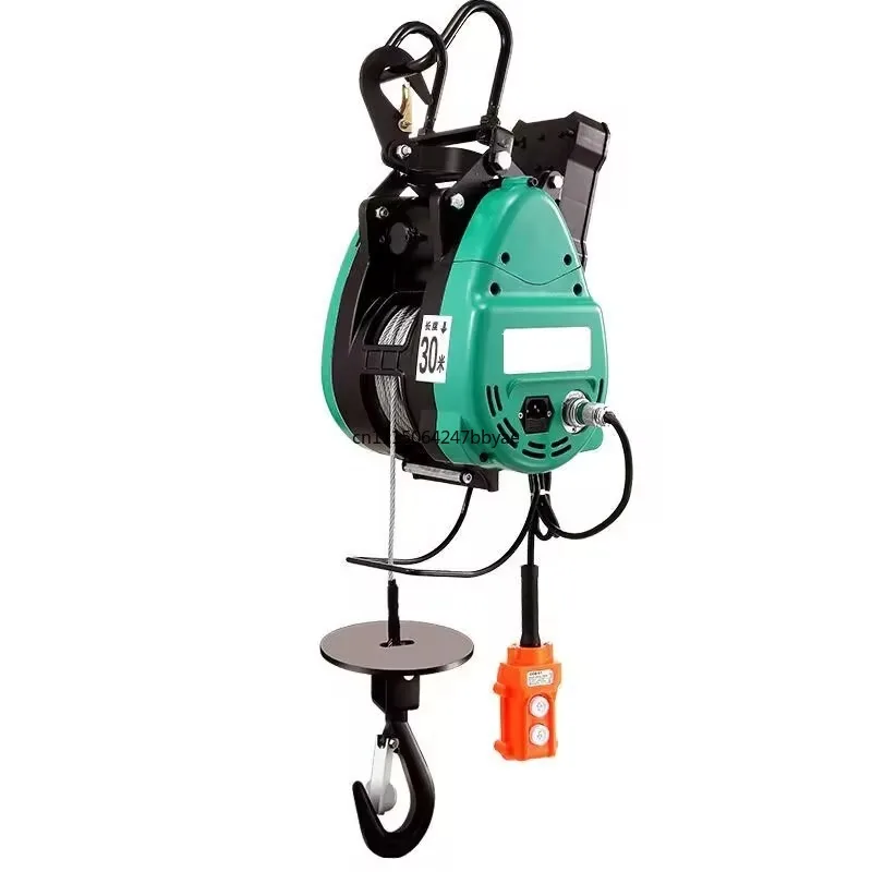 160KG/360KG Portable Electric Hoist Winch 220V, Remote Control Household Lifting Crane for Air Conditioning Installation