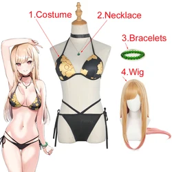 Anime My Dress-Up Darling Marin Kitagawa Cosplay Costume Women's Underwear Beach Bikini Summer Swimwear Including Accessories