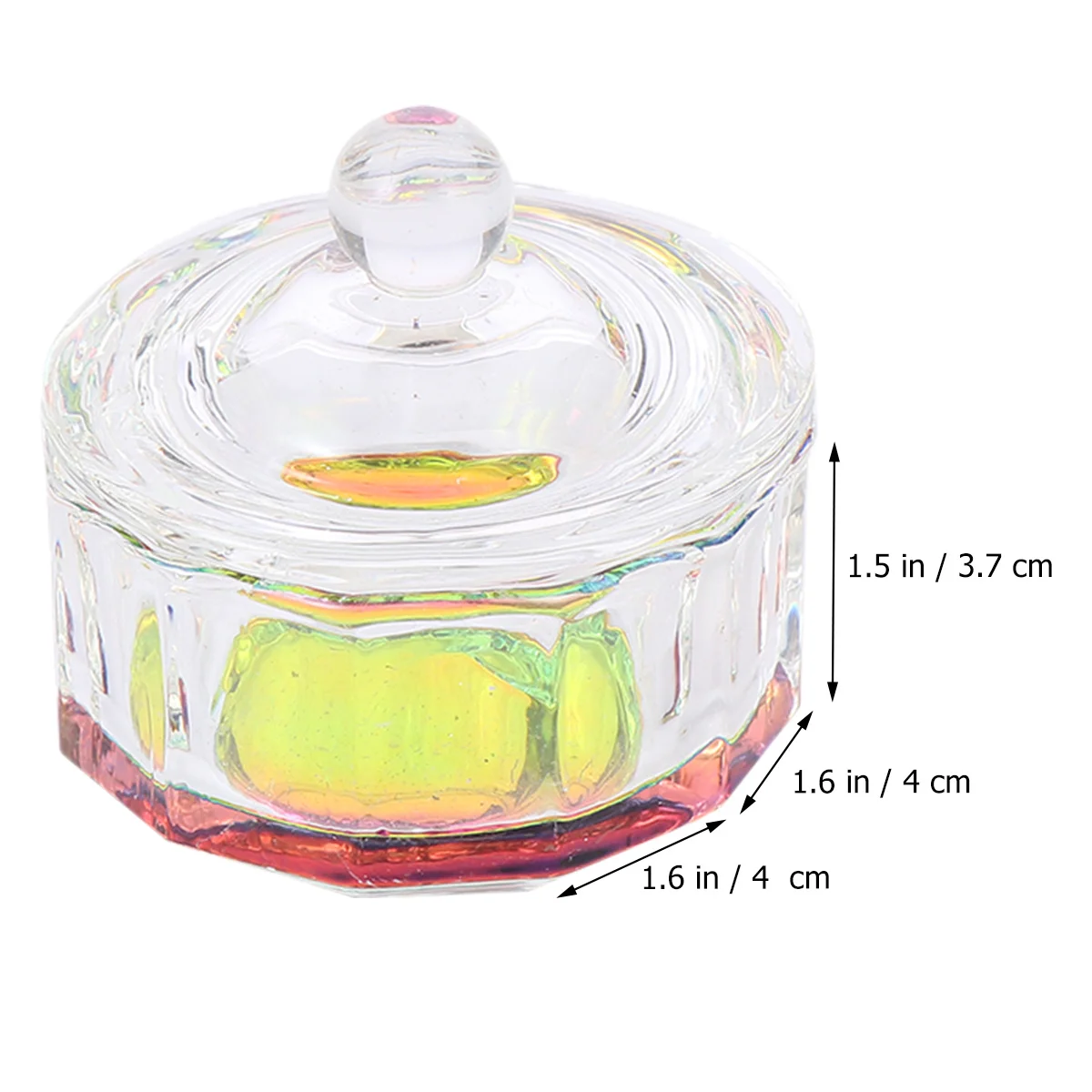 2 Stuks Nail Crystal Cups Mini Glazen Kommen Acryl Vloeibaar Poeder Mengschotel voor Nail Art Salon Technicus DIY Gebruik