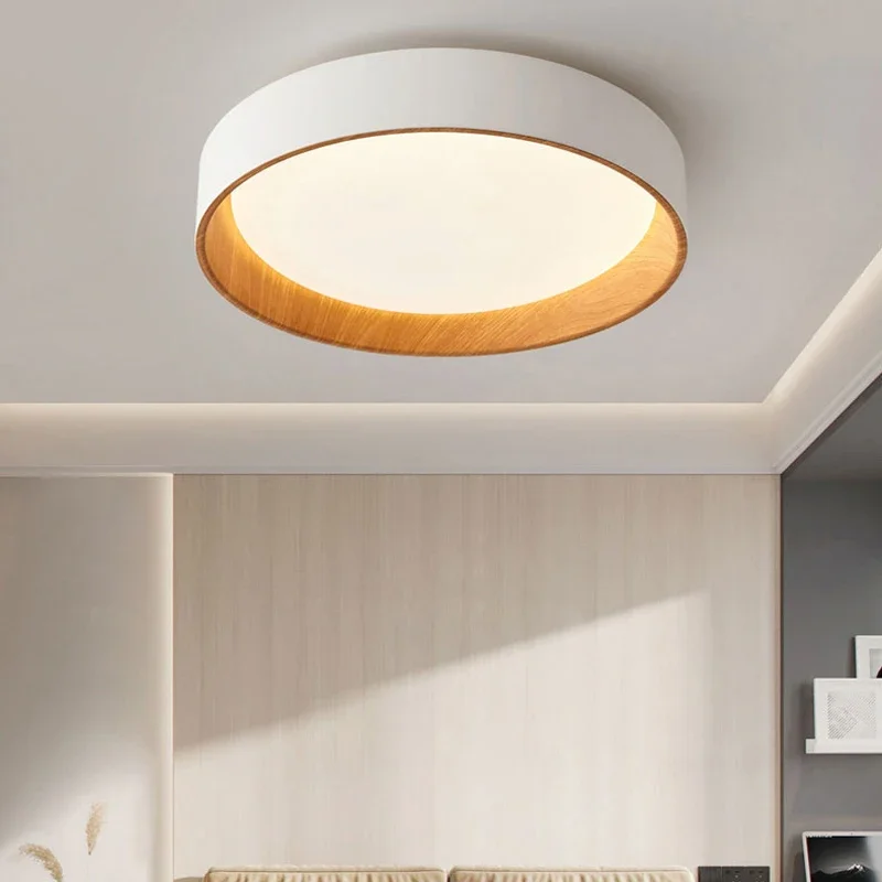 nordic circular textura de madeira design led lustre teto para sala estar jantar varanda quarto lampadas decoracao casa luminarias 01