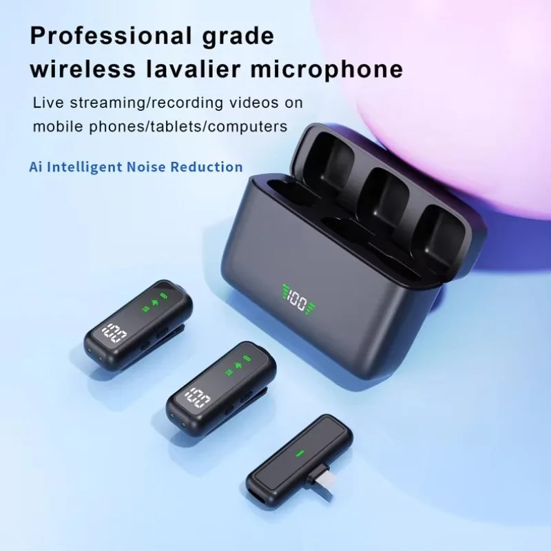 Micrófono de solapa inalámbrico mini para grabación de audio y video en iPhone, Android, transmisiones en vivo, juegos, con receptor compacto incluido 5
