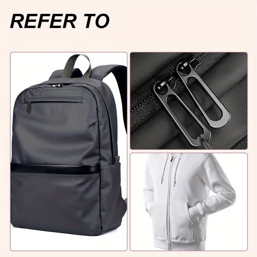 Black Zipper Pulls Replacement, 50PCS/100PCS Set