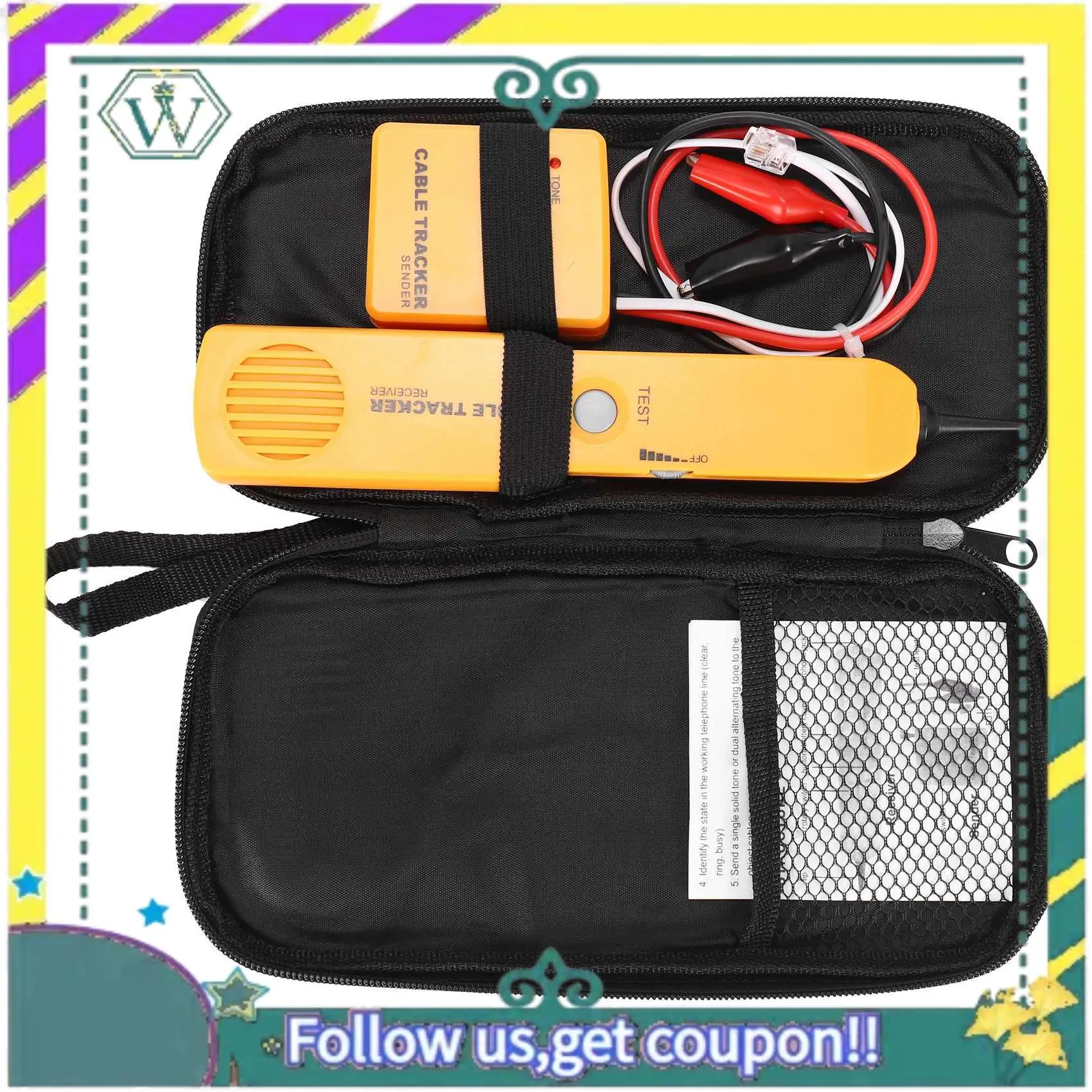 NEW Network Cable Tester, Portable Telephone Line Finder RJ11 Network Short Circuit Tester RJ11 Cable Tracke