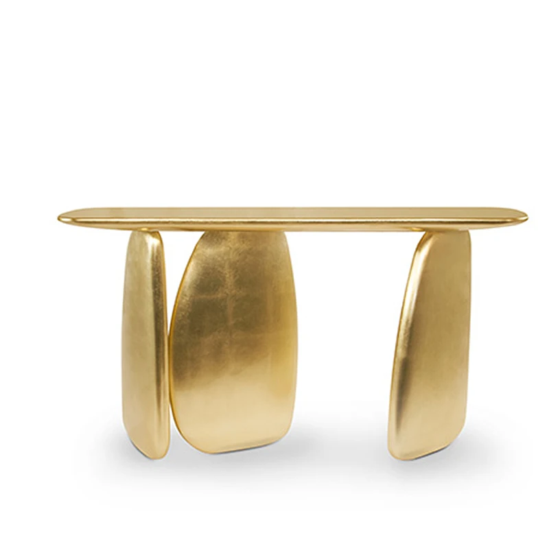 

Irregular oval entrance table, living room entry wall storage table