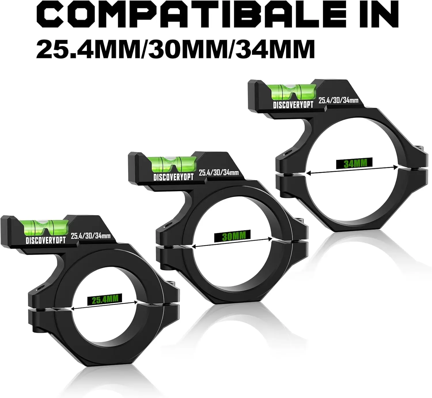 

Discovery Multi-Compatible 6061 Aluminium Scope Bubble Levels Fits 25.4mm/30mm/34mm Tubes Precision Alignment Tool