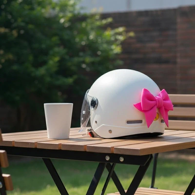 

Skating Helmet Bow Decoration Motorcycle Helmet Accessory Easy Install Removable Bow Great For Riders Teen Girls Women