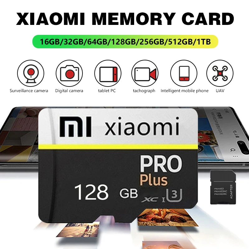 XIAOMI 2TB Micro tf SD Card Class10 1TB Flash High Speed 1TB SD TF Memory Card 128GB 256GB Cartao De Memoria for Nintendo switch