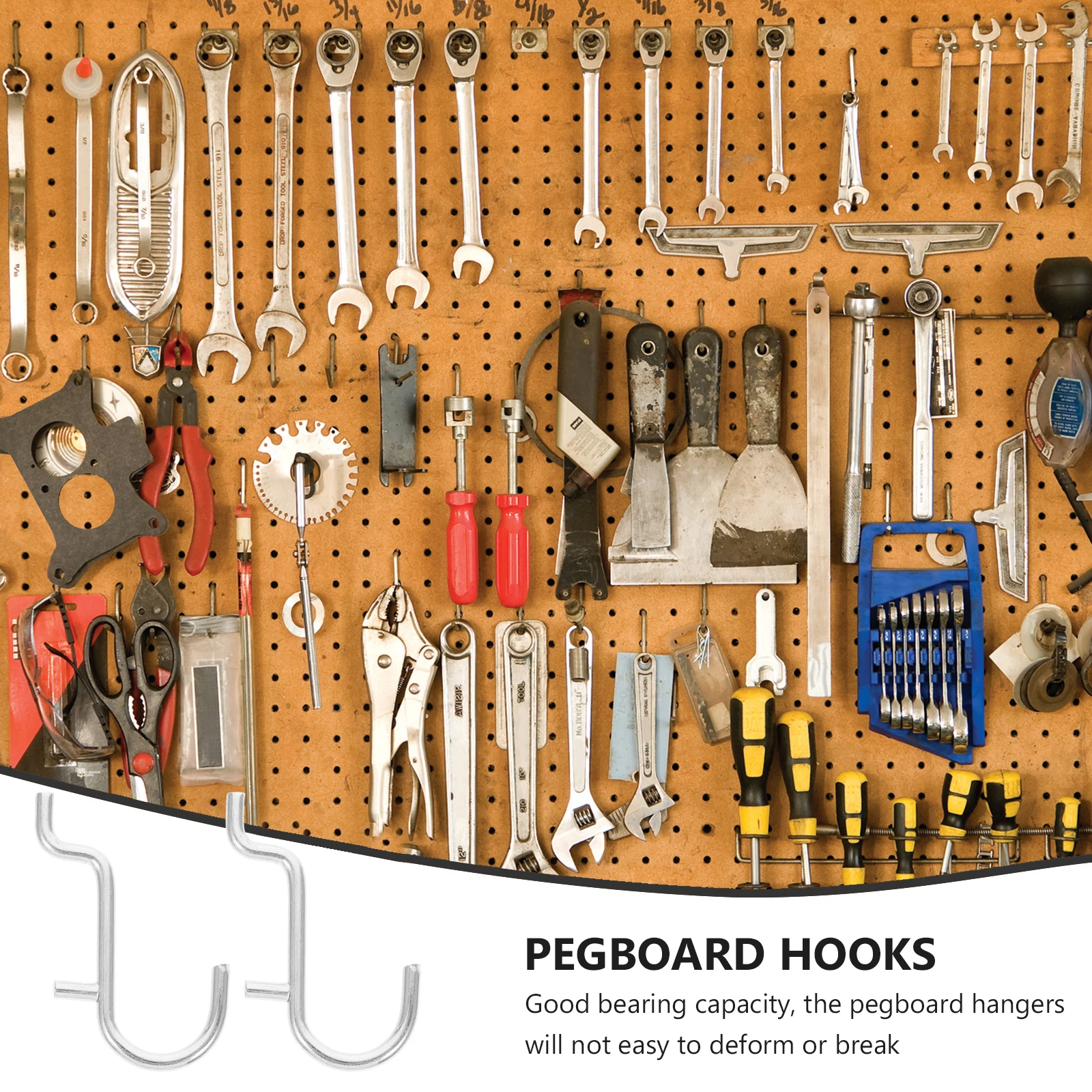 

20Pcs Five Hardware Pegboard Hooks Metal Heavy Duty Utility Peg Hooks for Peg Board Wall Small Tools Key Organizer Hangers