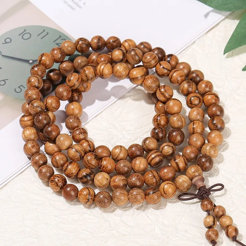 JD Natural Wooden Buddha Beads Multilayer Bracelet Women Men Tibetan Buddhism 8mm Bead Handmade Prayer Bangles Yoga Jewelry