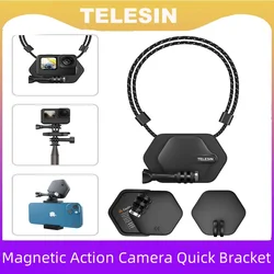 TELESIN Magnetic Action Camera Quick Release Bracket Gopro Accessories Release Bracket for GoPro Hero Insta 360 DJI Mobile Phone