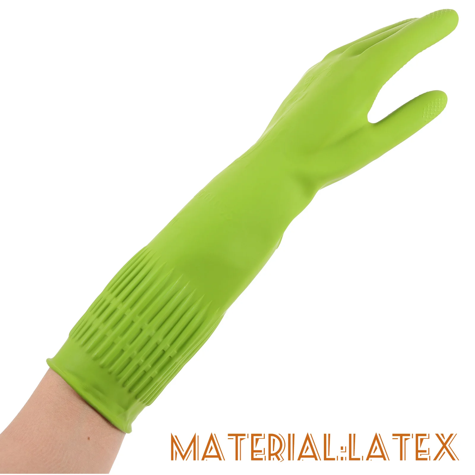 

2pc 1 Pair Long Dishwashing Gloves Heavy Duty Waterproof Reusable Cleaning Hand Cover For Kitchen Bathroom Gardening Scrubbing