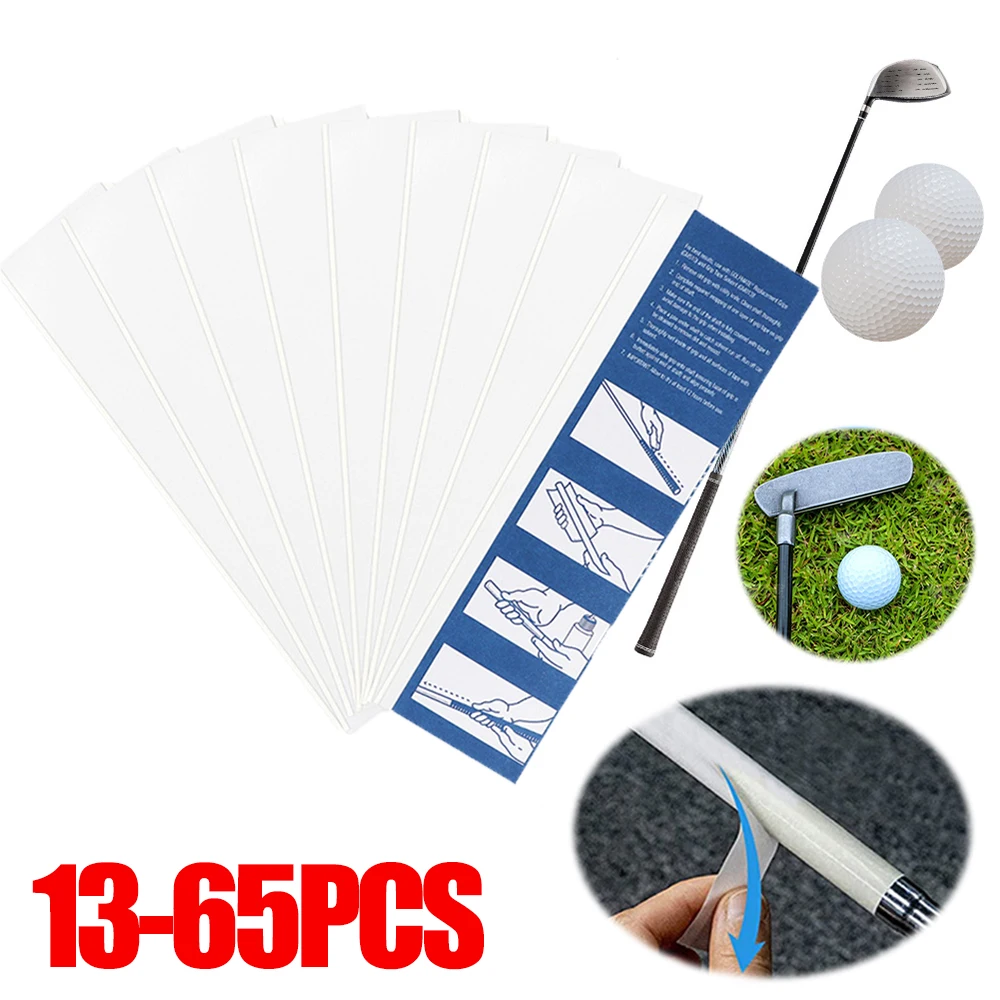 13-65pcs Golf Grip Tape Double Sided Adhesive Strips for Regripping Golf Clubs Installation Golf Grip Strip Putter Tape