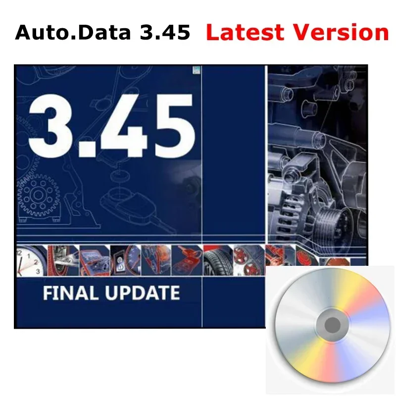 2024 Hot Sale AUTO DATA 3.45 Wiring Diagrams Data Install Video AutoData 3.40 Multi-languages CD USB Drive Auto Repair Software