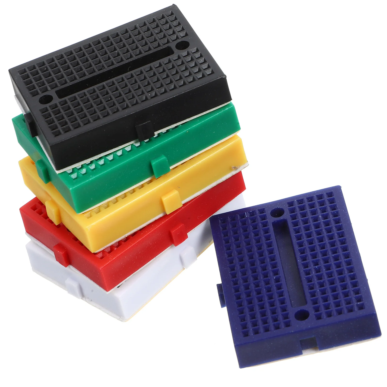 

6Pcs Small Experiment Breadboards Durable Mini Solderless Bread Board for Science Electronics and Laboratory Projects