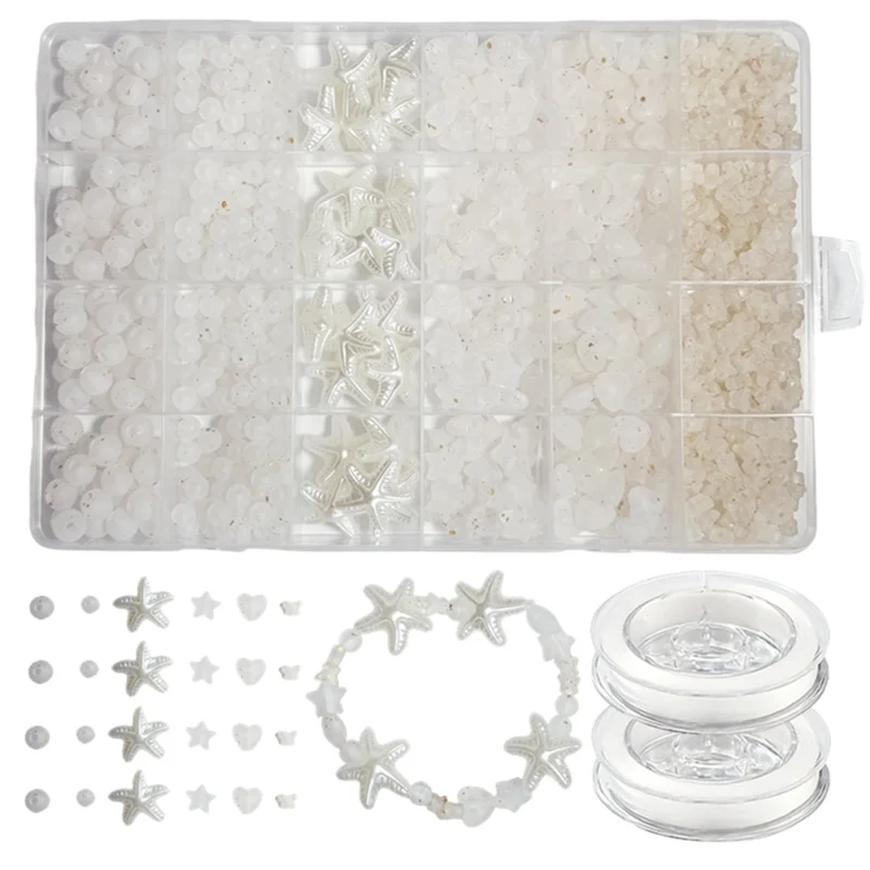 7-19mm825pcs Matte gradient loose gold box, 24 grids, acrylic beads, DIY beads, bracelets, necklaces, decorations. festival gift view 5