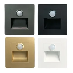 Smart switch human motion sensor four color lighting corner LED wall light stair step corridor light