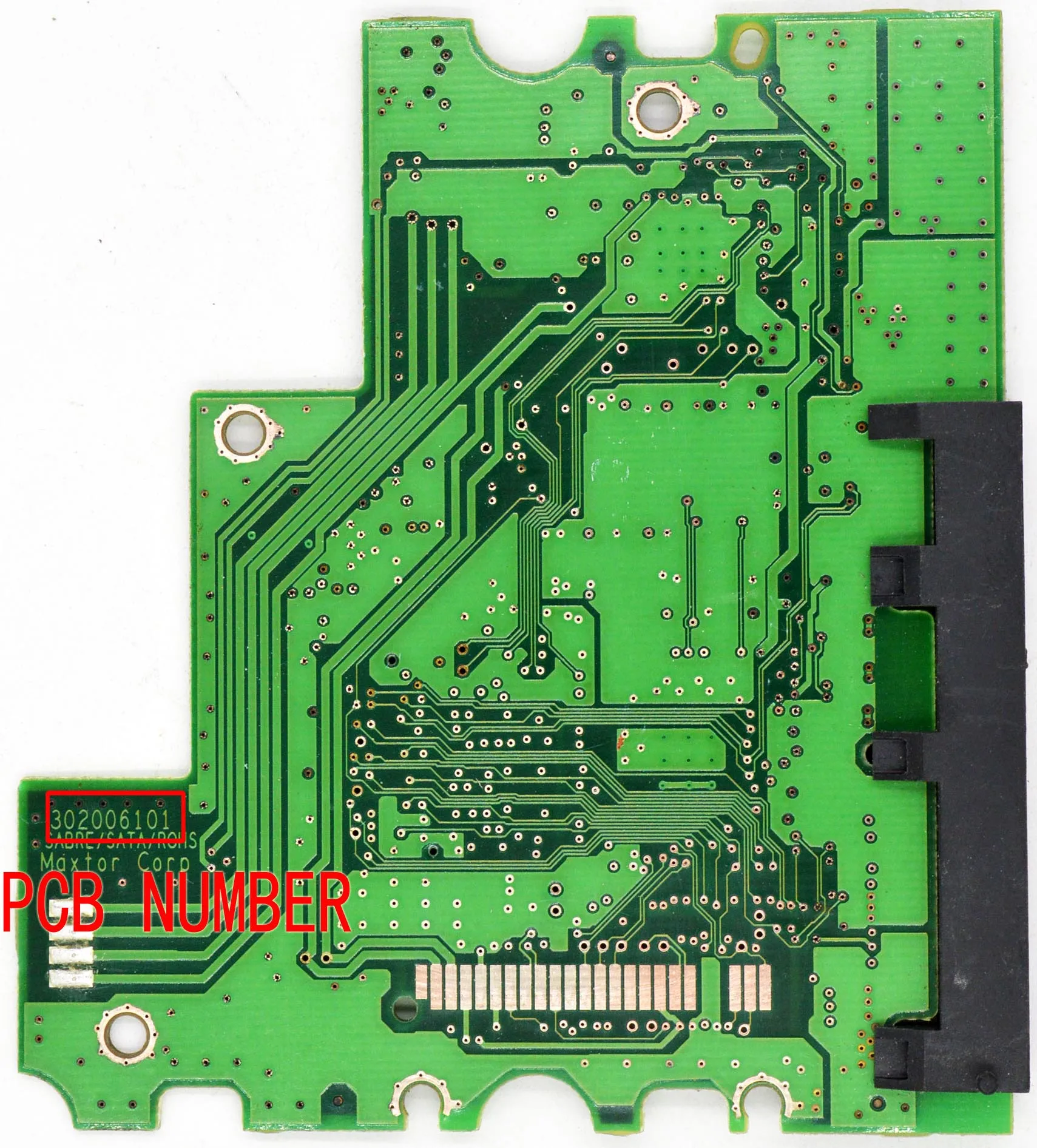 Maxtor سطح المكتب SATA القرص الصلب لوحة الدوائر ، وحدة التحكم الرئيسية ، IC: رائح