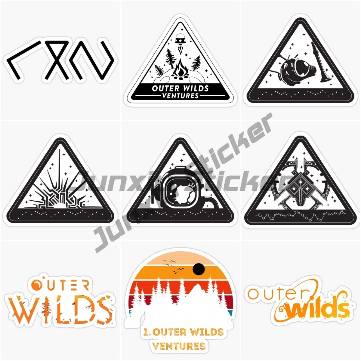 

Outer Wilds Ventures Car Sticker Graffiti Sticker Auto Air Conditioner Decal Vinyl Material Scratch-proof for SUV JDM Decoration