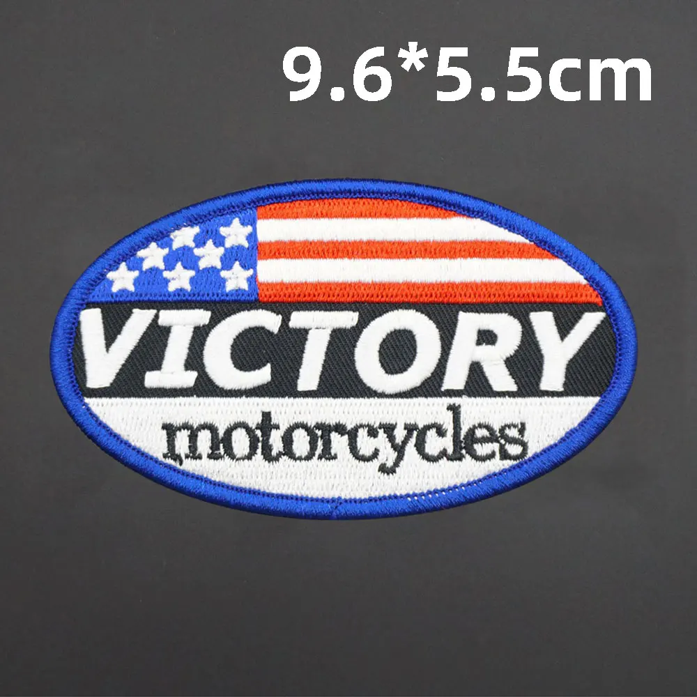 VICTORY MOTORCYCLES Embroidered Patches with Hook Backing