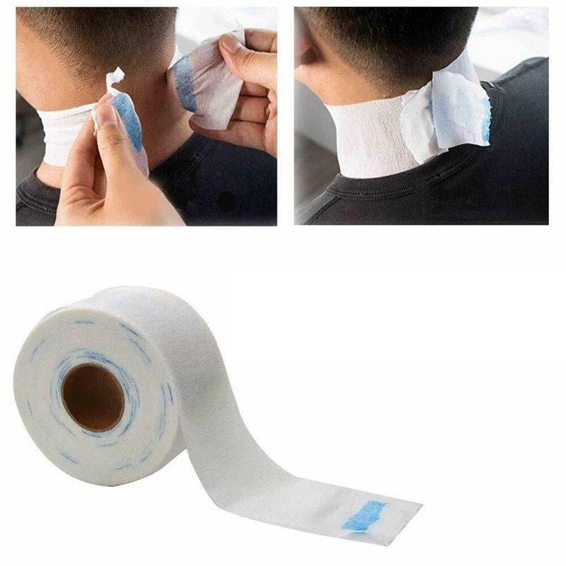 5 Neck Hair Cutting Collar Ruffles Strip Roll Paper Hygiene Salon Barber Dispose