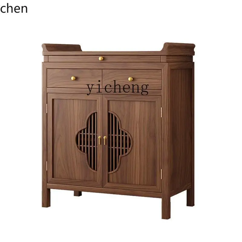 HXL Household Shentai Cabinet Living Room Solid Wood Buddha Cabinet Supply Table Incense Cabinet