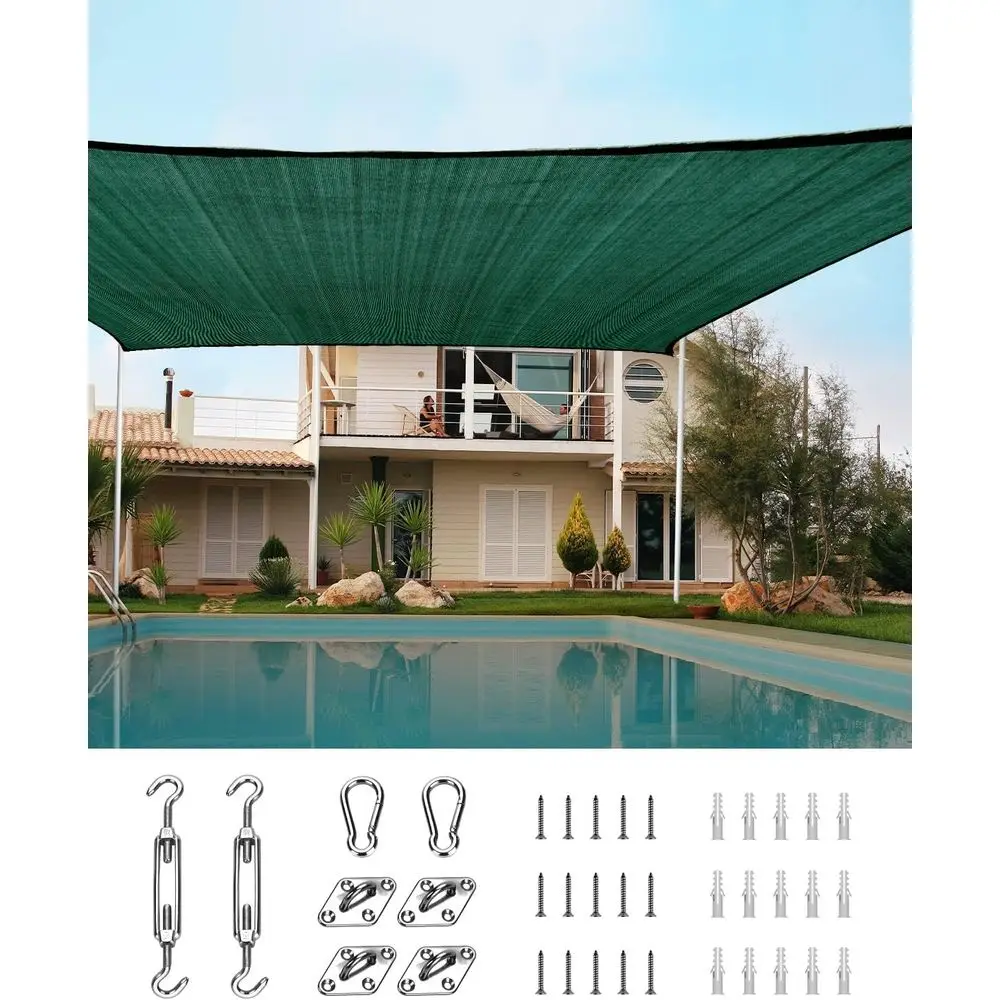 

20x26t Sun Shade Sail or Patio, 185GSM Heavy Duty Recular Outdoor Sunshades UV Block Outside Cover or Backyard