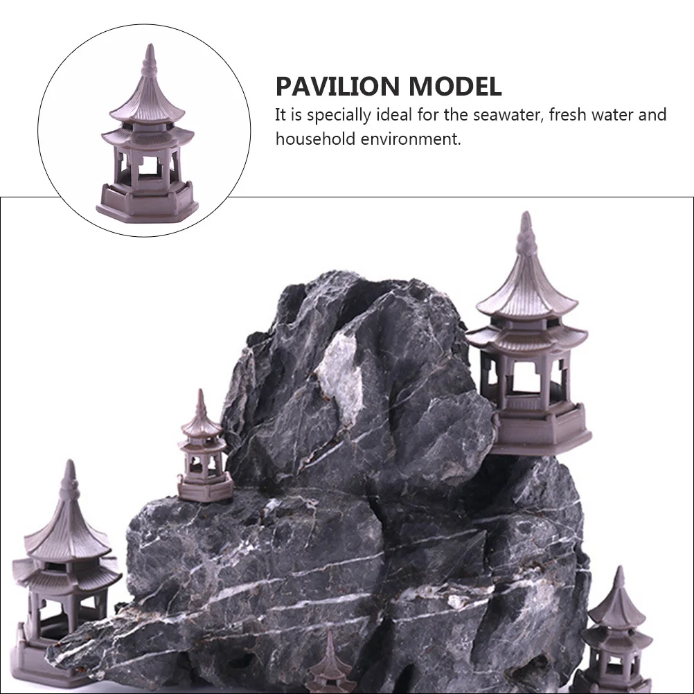 

Fish Tank Pavilion Shaped Adornment Decoration Figurine Ceramic Aquarium Ornament