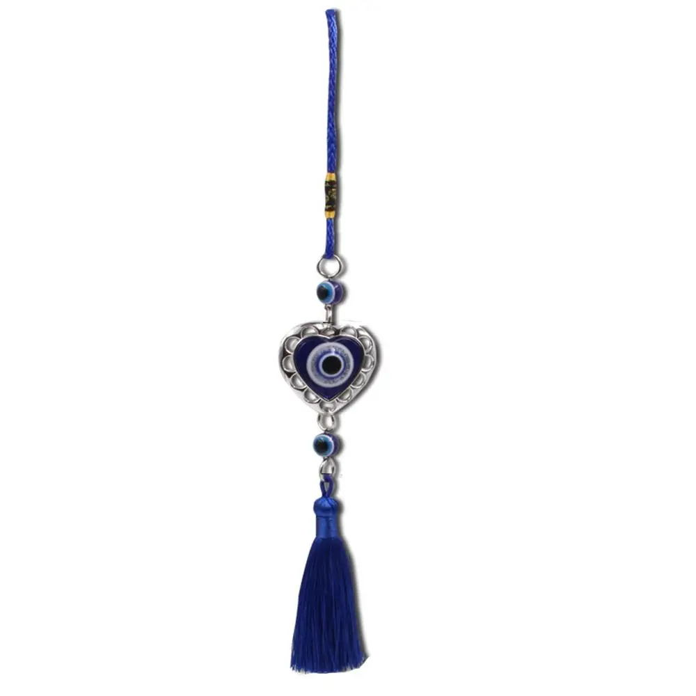 Bead Braided Rope Wall Hanging Liuli Handmade Craft Demon Eye Pendant Car Hanger Decoration Blue Eye Key Chain Home Wall Hanger