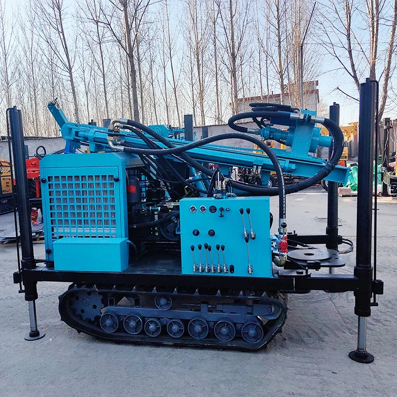 Portable Rotary Diesel Engine Drilling Rig 300m Max for Construction & Ore Water Well Gear Motor Core Components For Sale