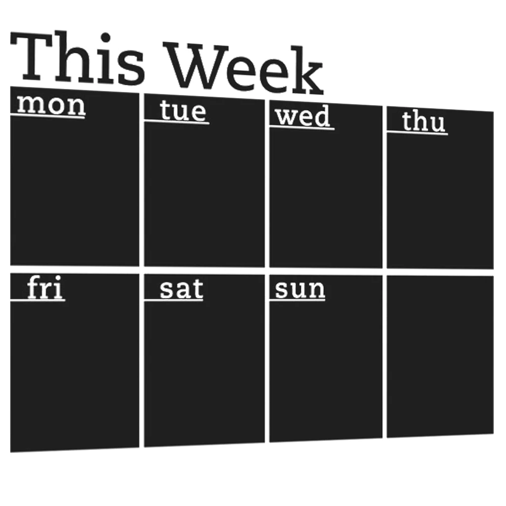 

Blackboard Stickers 45x58cm Self Adhesive Removable Schedule Board Chalkboard Calendar Wall Planner Weekly Plan Household