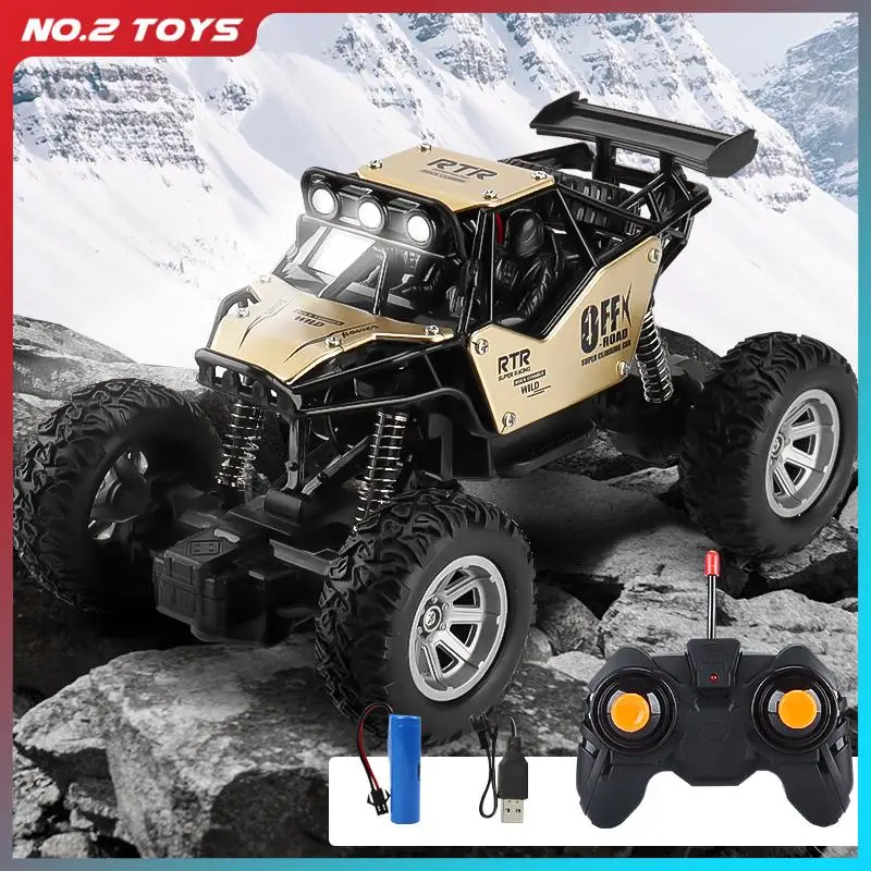 1:20 2.4G All Terrain Off-road Car with Lights Remote Control Alloy Cars Off Road Climbing Vehicle 4CH RC Racing Car Kids Toys