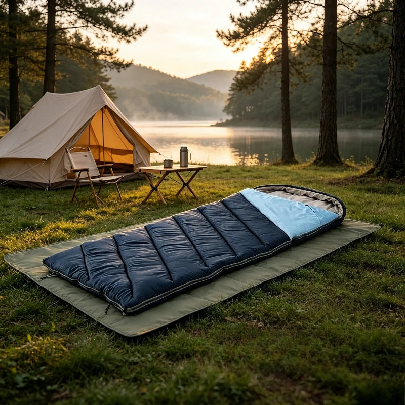 Spot Supply Adult Camping Sleeping Bag With Interlocking Removable Liner, Portable Sleep Sack for Outdoor Camping, Travel