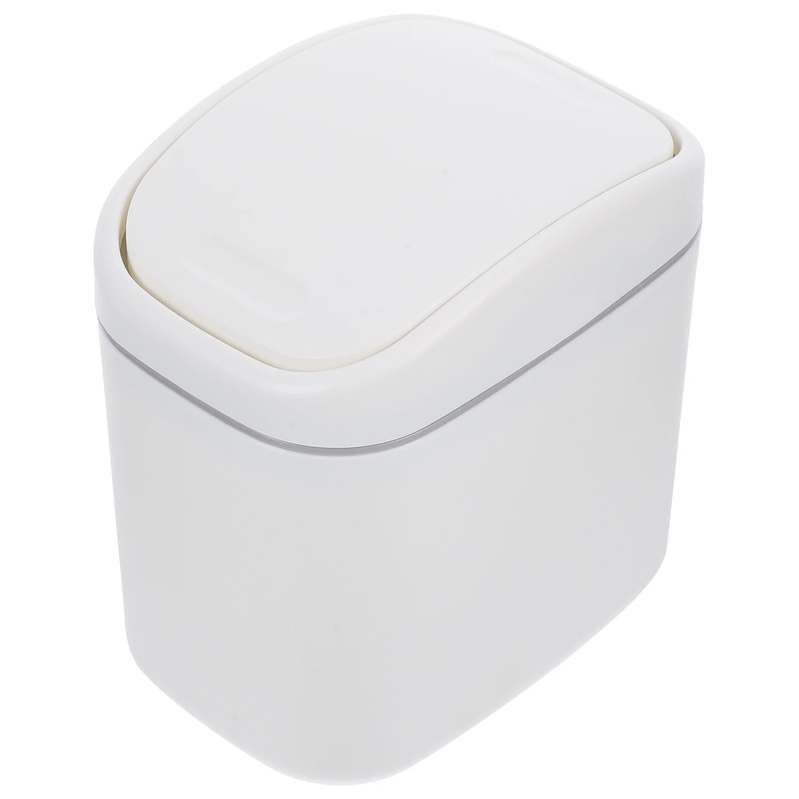 

Countertop Trash Can Moderate Capacity Flip Top Desktop Bin for Home Office Dorm Rv Light Luxury Small Waste Basket Portable