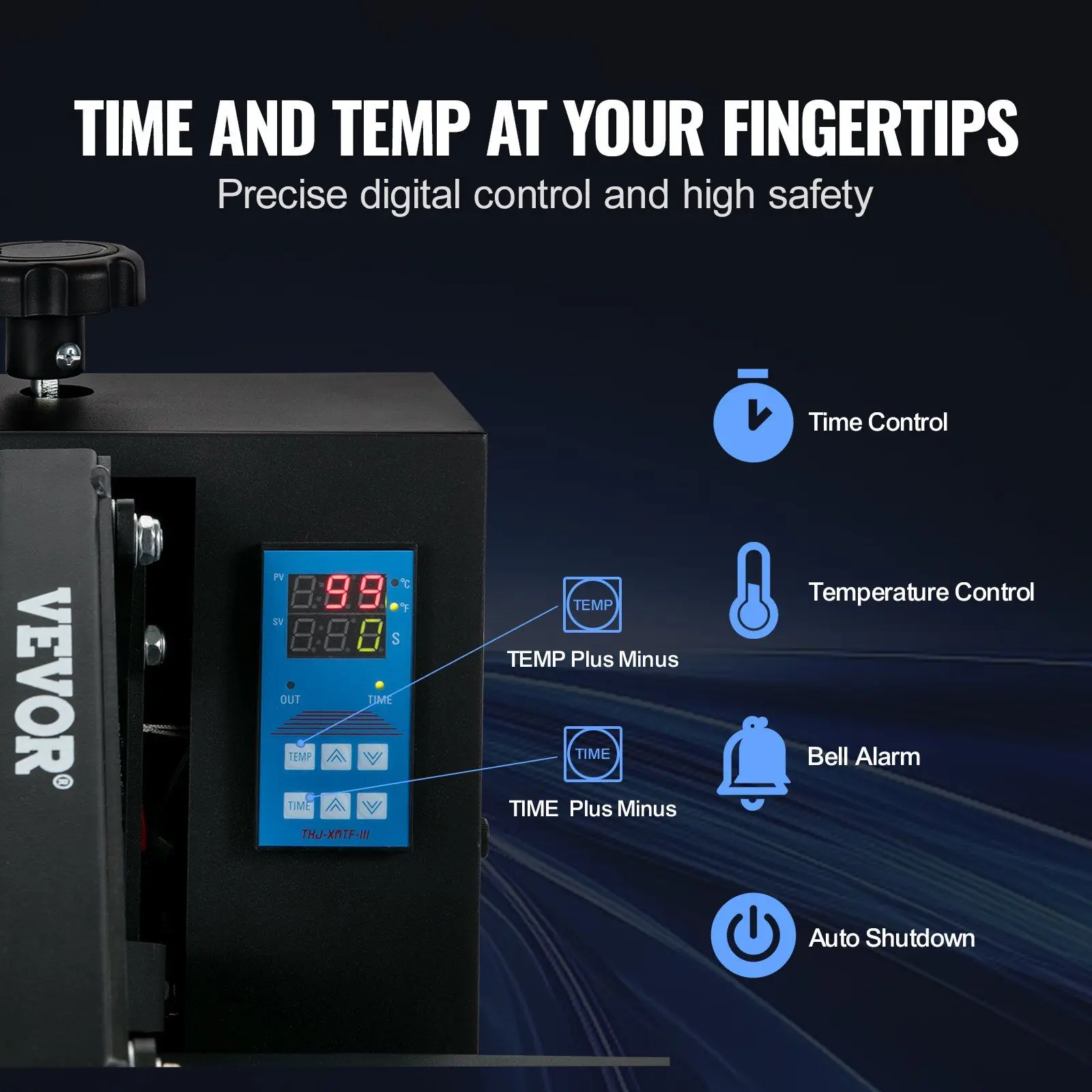 آلة الضغط الحراري 16 × 20 بوصة 1700 وات، طابعة التسامي الصناعية الرقمية للتي شيرت، القدح، آلة الضغط الحراري سريعة التسخين #4