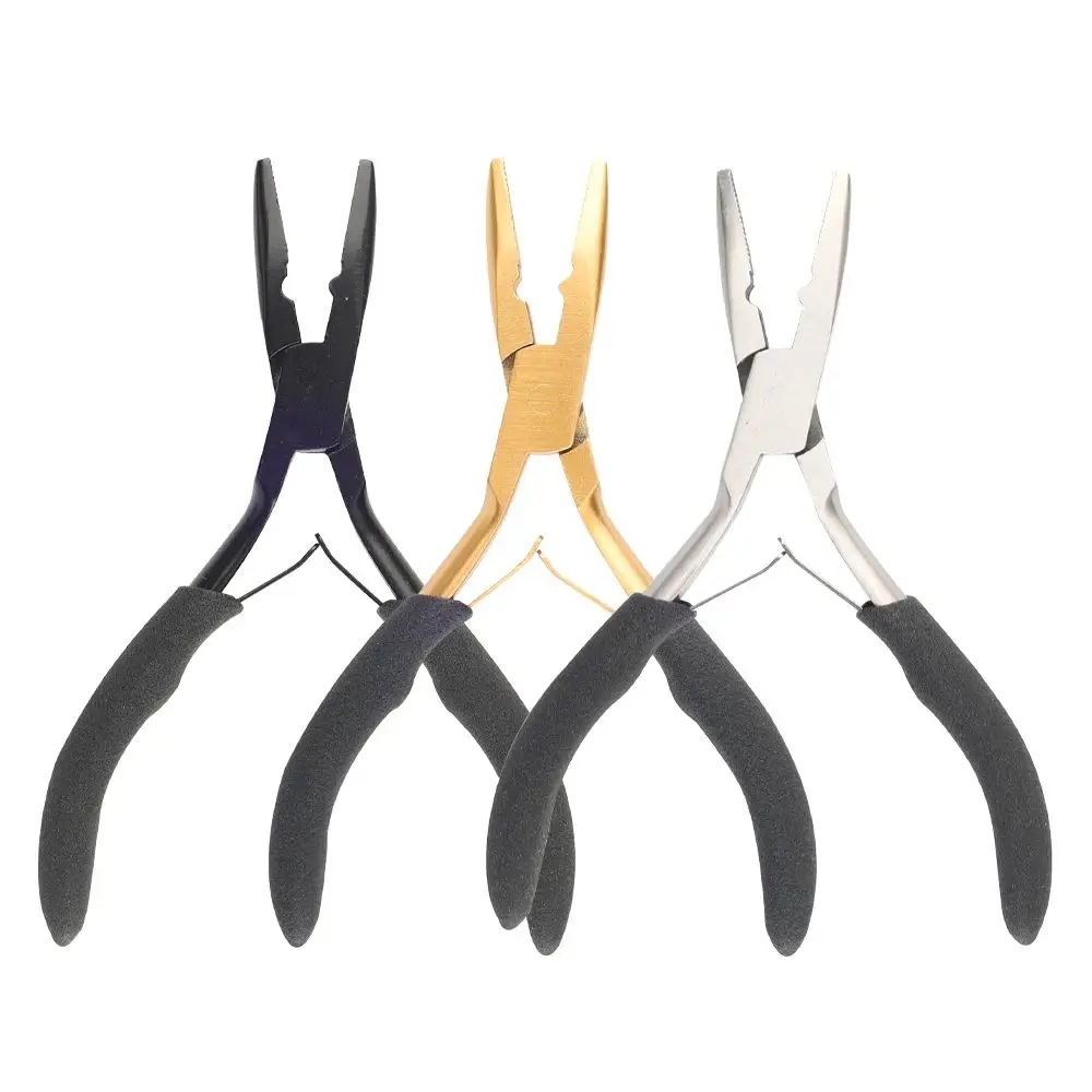 

ARLANY щипцы для наращивания волос для бусин, колец, плоскогубцы Microlink с противоскользящей ручкой для шитья, наращивания перьев